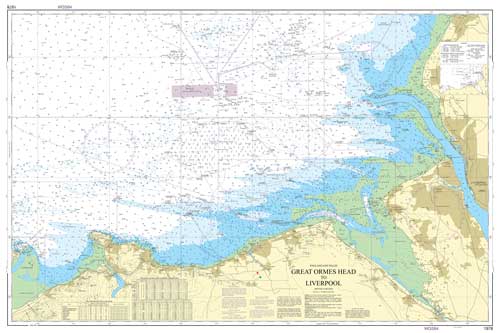 Great Ormes Head to Liverpool Nautical Chart Poster