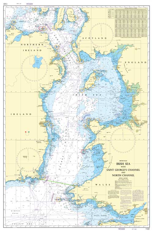 Irish Sea with Saint George's Channel Nautical Chart Poster