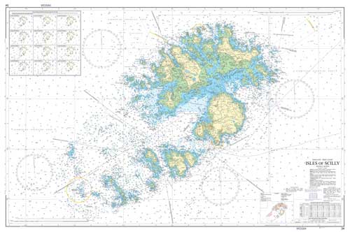 Isles of Scilly Nautical Chart Poster