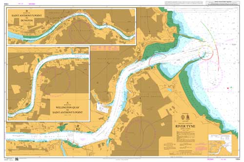 River Tyne St Anthony's Point to Dunston Nautical Chart Poster