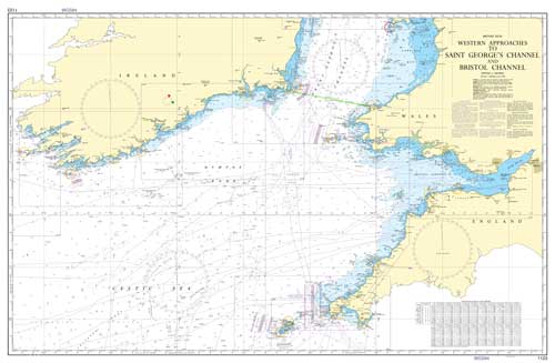 Western Approaches Saint George's Channel Nautical Chart Poster