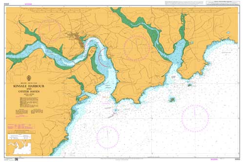 Kinsale Harbour Nautical Chart Poster