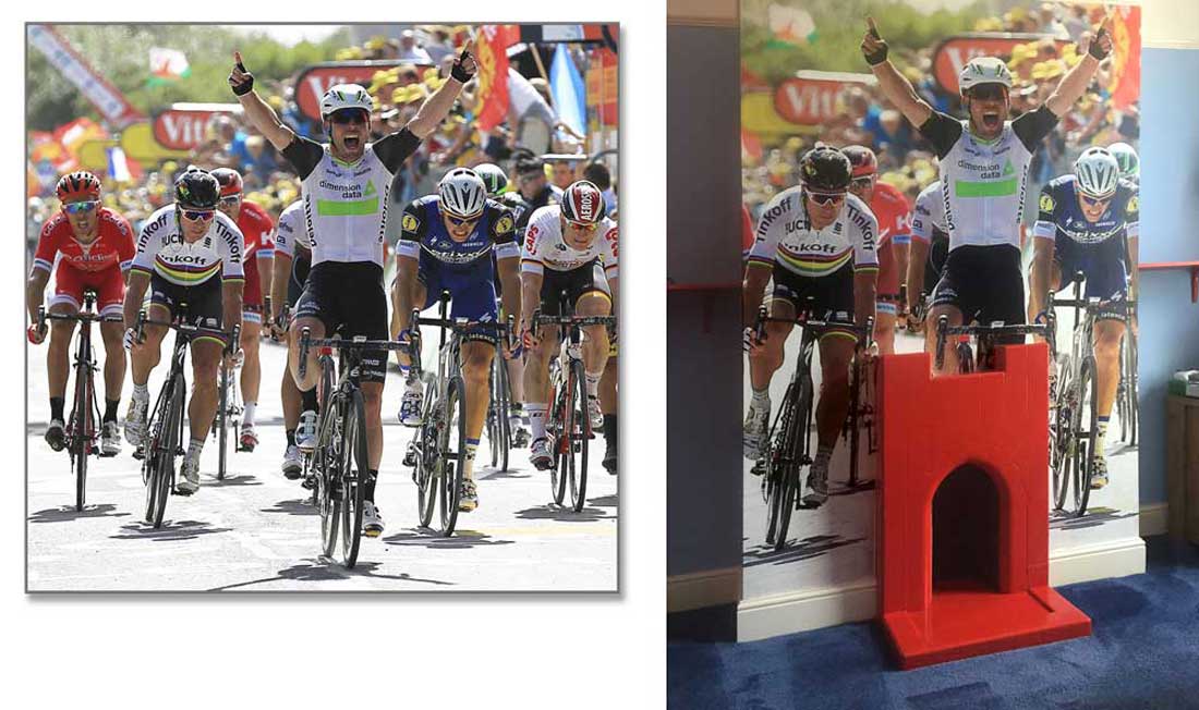 Cycling photo wall mural