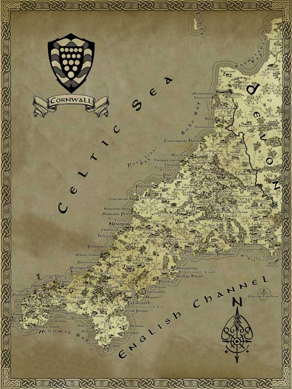 Fantasy Map of Cornwall