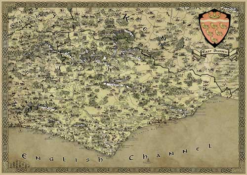 East Sussex Fantasy Map