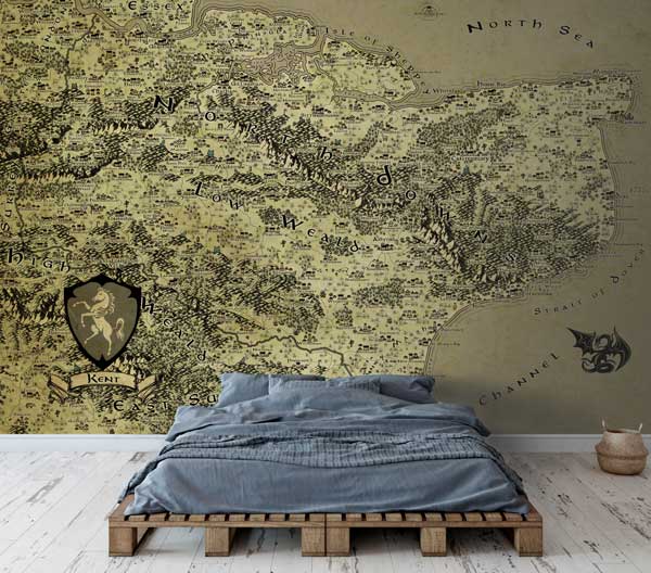 Kent Fantasy Map LOTR Tolkien Wallpaper Mural