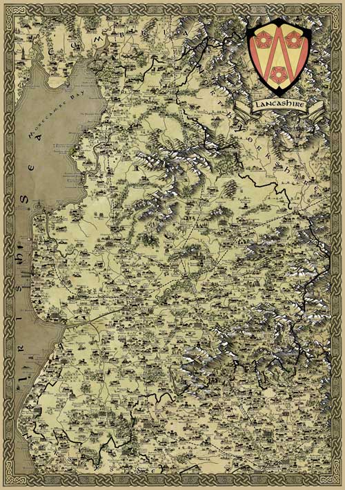 Lancashire Fantasy Map