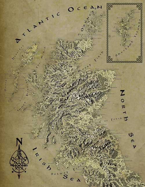 Scotland Fantasy Map