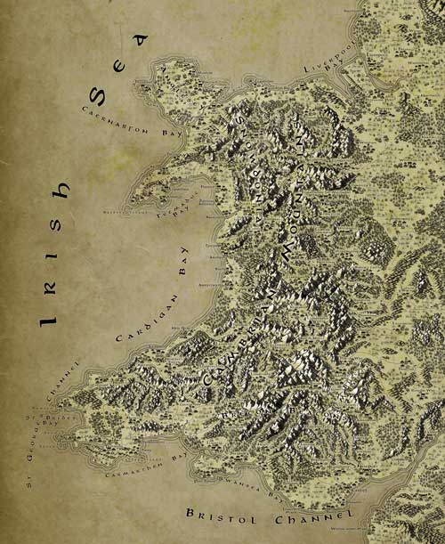 Wales Fantasy Map