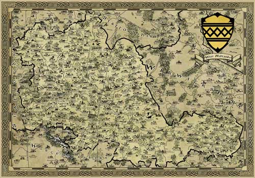 West Midlands Fantasy Map