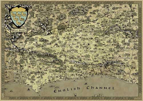 West Sussex Fantasy Map