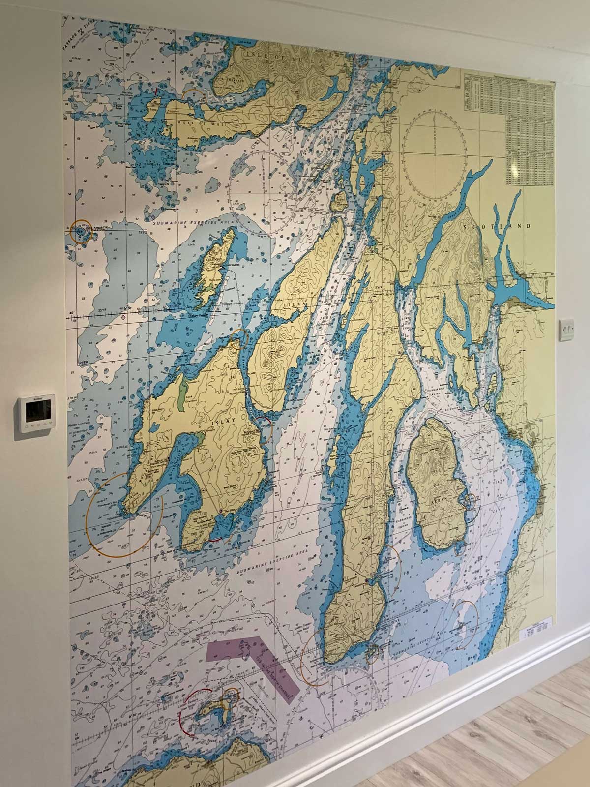 UK Admiralty Nautical Chart - The Isle of Mull, Arran, Jura and Islay