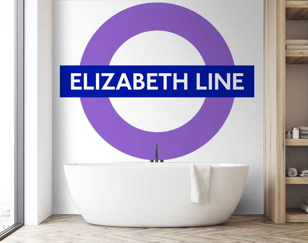 London Underground Elizabeth Line Roundel Wallpaper Mural