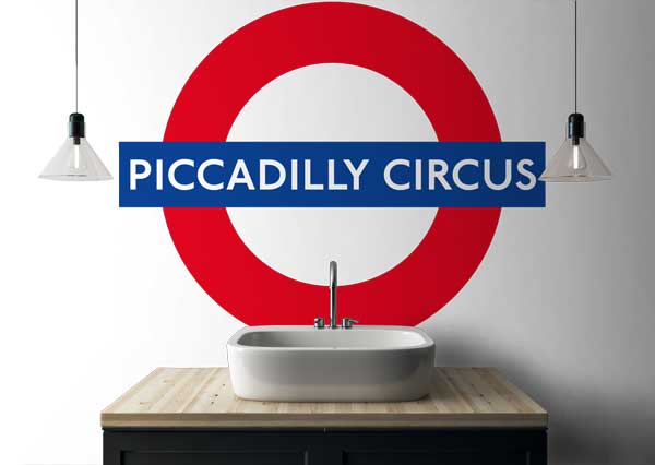 London Underground Piccadilly Line Roundel Wallpaper Mural