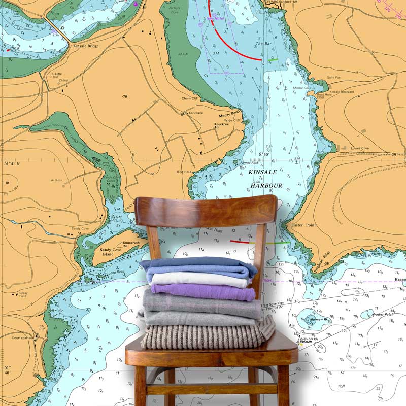 Admiralty Standard Nautical Chart Wallpaper Mural