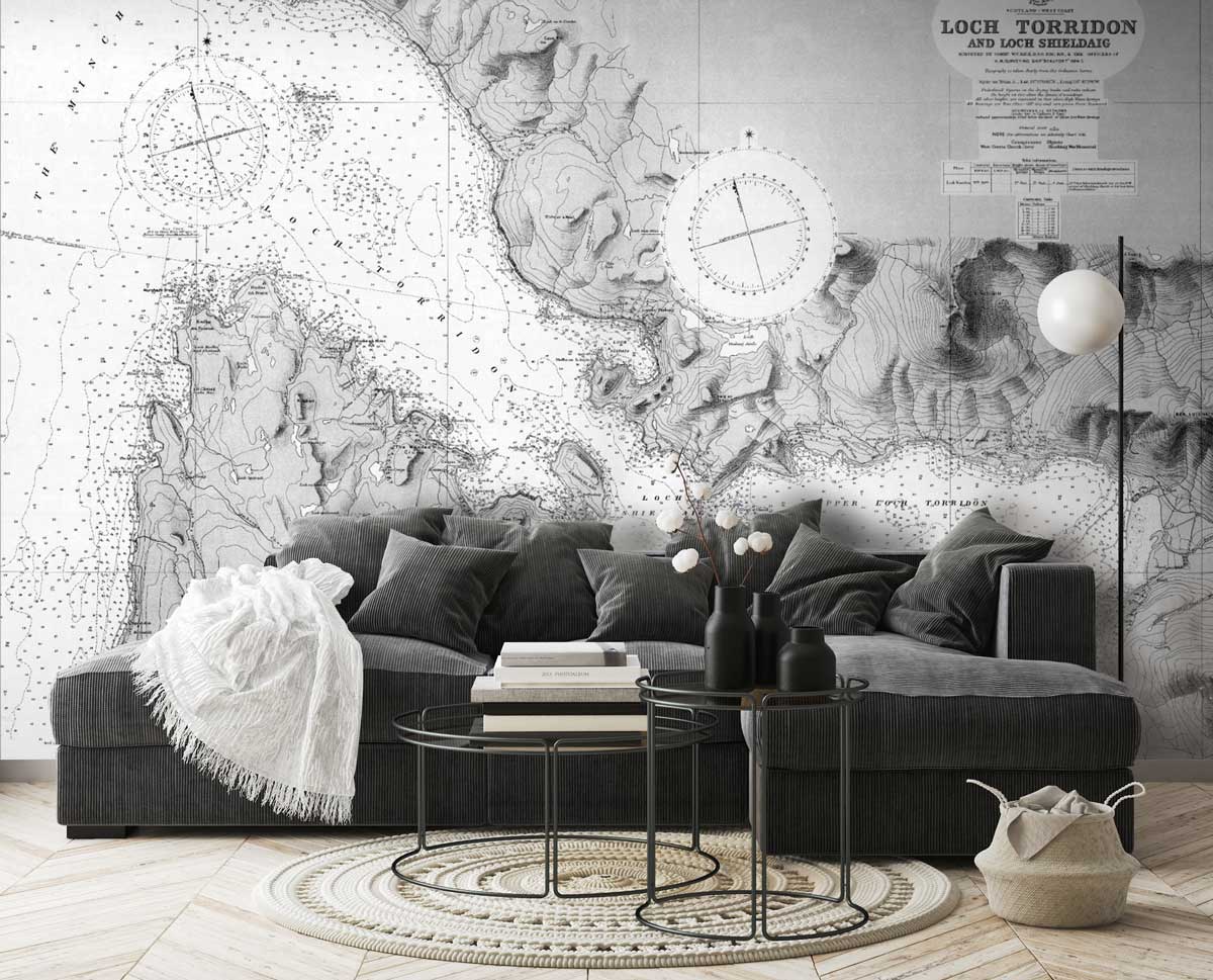 Nautical Chart Wallpaper Uk