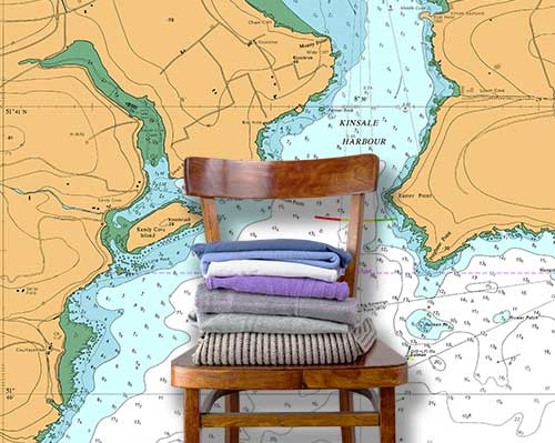 Coastal Charts Wallpaper Murals