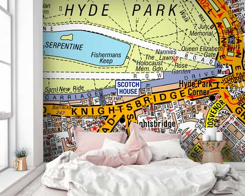 A-Z Street Map Wallpaper Mural