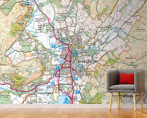 Ordnance Survey Map Wallpaper