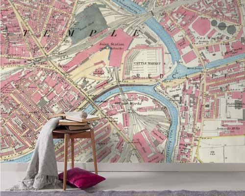 Ordnance Survey Historic Map Wallpaper