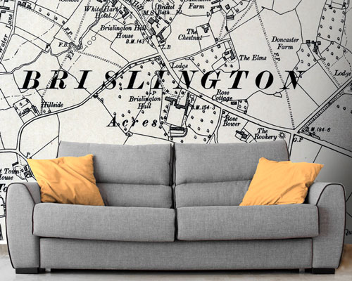Bespoke Map Wallpaper - Based On Your Town Or Postcode Bespoke Map Wallpaper - Based On Your Town Or Postcode