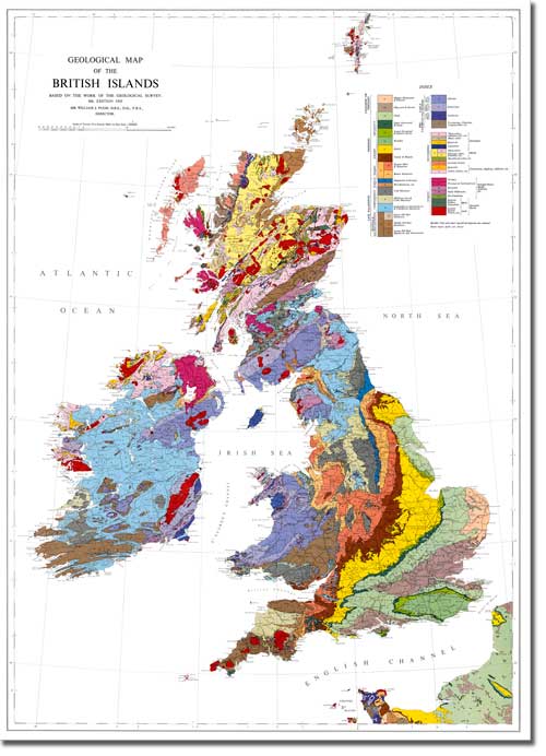 Geological Map of The British Isles Poster Print