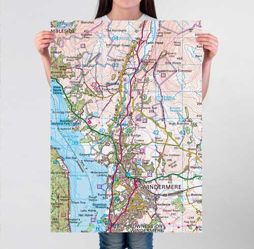 Ordnance Survey Landranger Map Poster