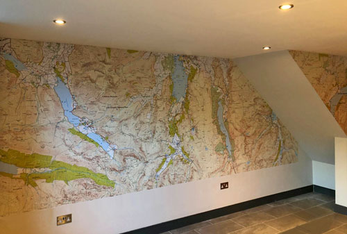 Adam Spink Ordnance Survey Explorer 25k map wallpaper for loft