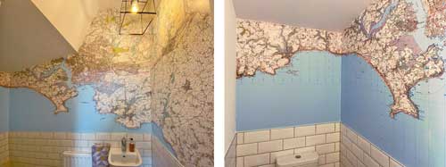 OS Explorer 25k wallpaper mural of Plymouth, Devon.