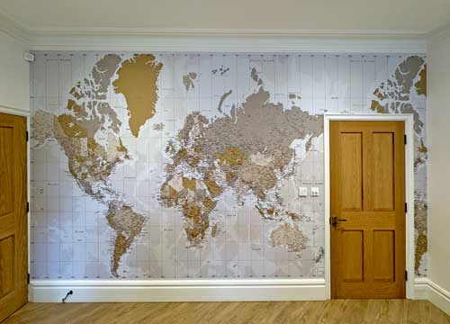 Nostalgic World Map Wallpaper Mural