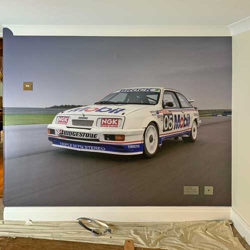 completed car photo wallpaper mural
