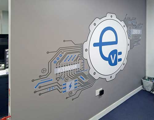 company logo wall mural