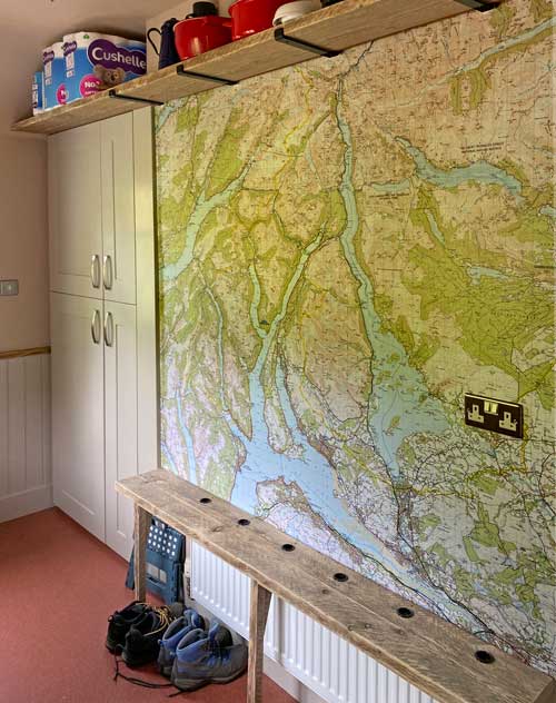 Ordnance Survey Landranger map wallpaper mural for spare room