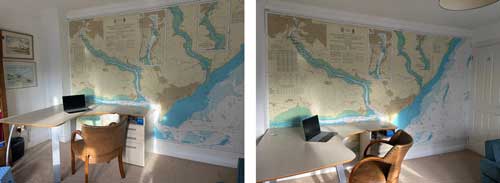 Approaches to Felixstowe Nautical Chart wallpaper