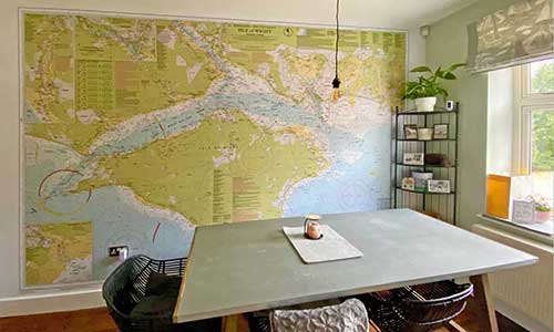 Nautical Chart Wallpaper Mural