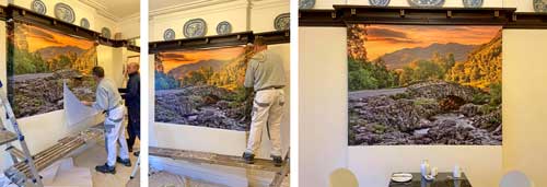 photo wallpaper mural for dining room