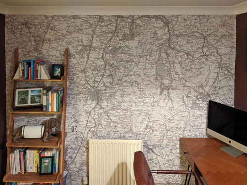Local historic one inch map wallpaper