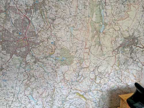 OS Explorer Map Wallpaper for downstairs loo