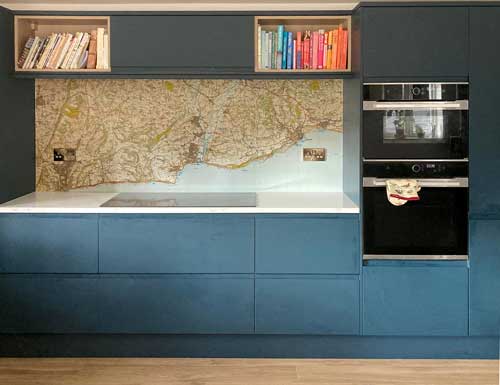 OS Landranger Map Mural for hob splashback