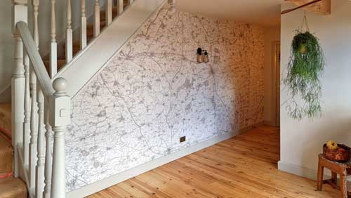 Historic six inch Ordnance Survey map wallpaper mural of Ashwell and Hinxworth