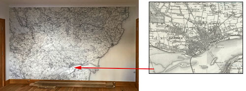 Historic Ordnance Survey Map Wallpaper Mural