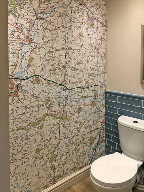 OS Landranger map wallpaper for tolet