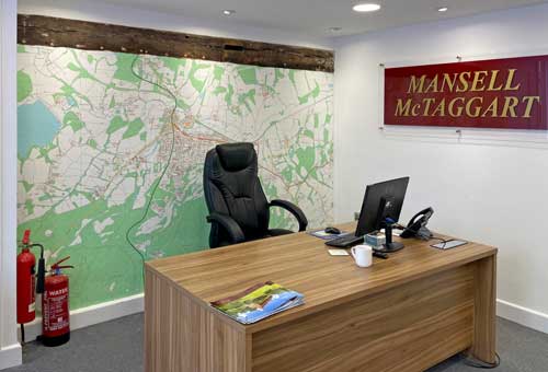 Office local OS map wallpaper mural