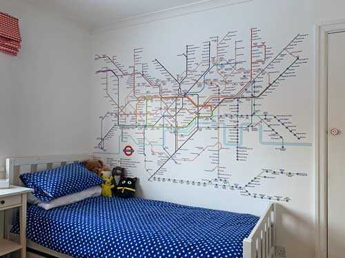 Bedroom Underground Wallpaper Map