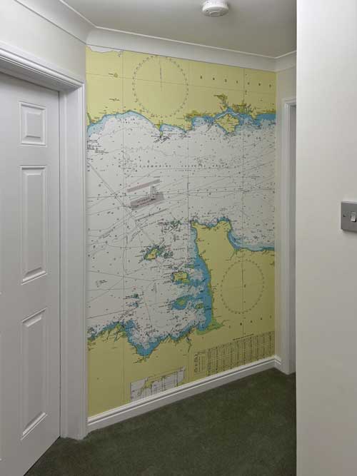 English Channel Nautical Chart wallpaper