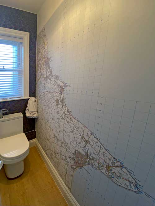 toilet map mural