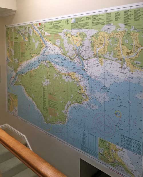 Imray Chart - Isle of Wight nautical chart mural