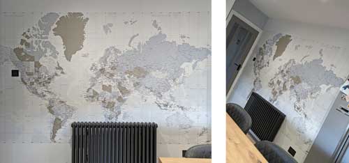 Nostalgic World Map Wallpaper Mural