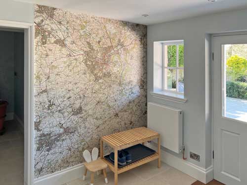 Explorer 1:25,000 map wallpaper mural