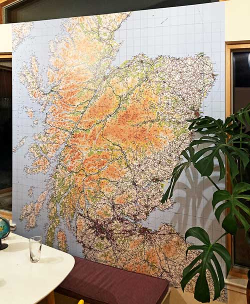 OS Regional map wallpaper of Scotland